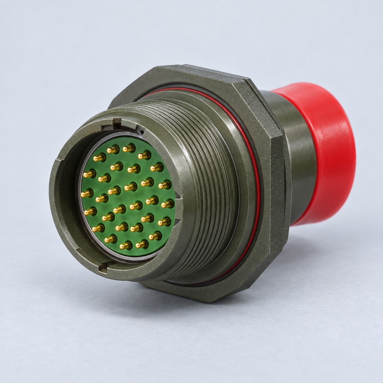 D38999/24FF32PN D38999 MIL-DTL-38999 Series III; Jam-nut receptacle gray-background product view