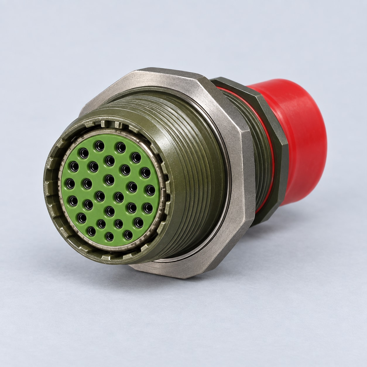 D38999/24FF32SN D38999 MIL-DTL-38999 Series III; Jam-nut receptacle gray-background product view