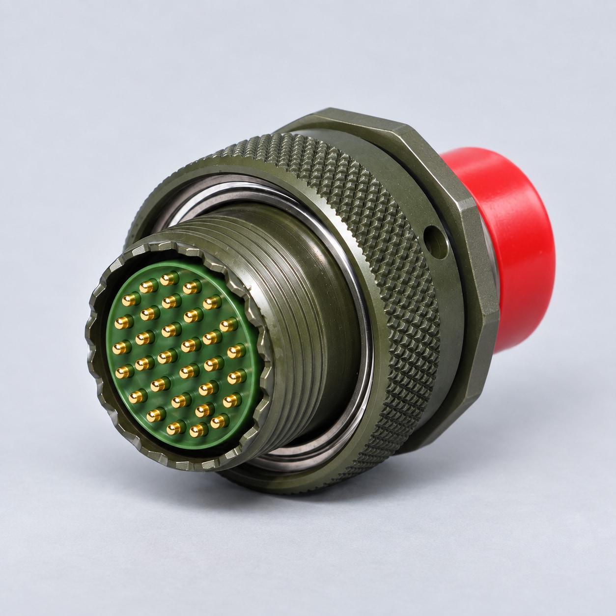 D38999/24FG41PN D38999 MIL-DTL-38999 Series III; Jam-nut receptacle gray-background product view