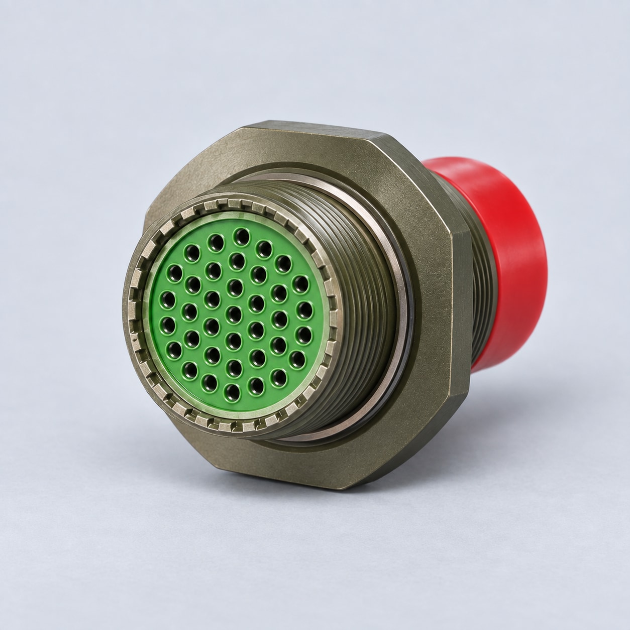 D38999/24FG41SN D38999 MIL-DTL-38999 Series III; Jam-nut receptacle gray-background product view