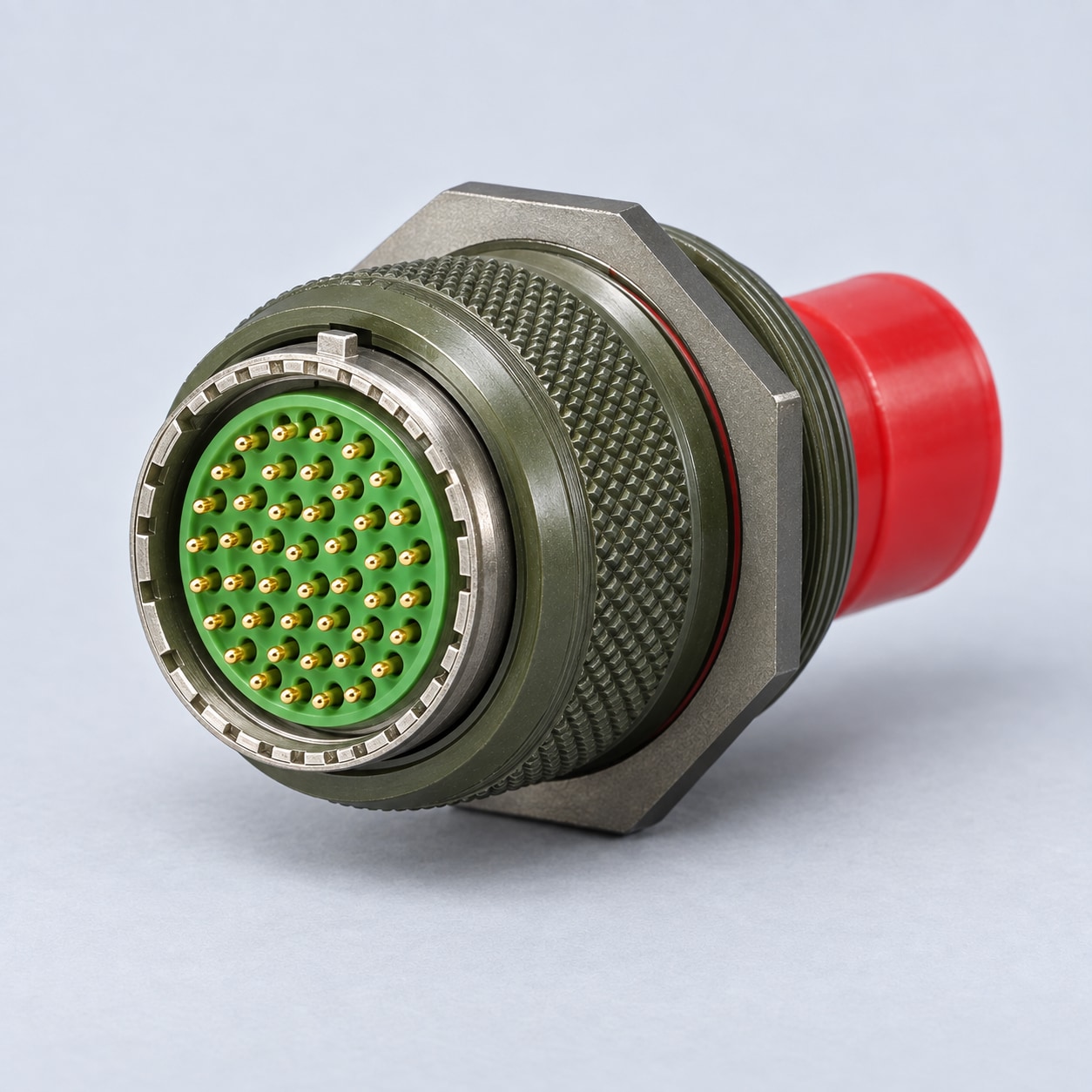 D38999/24FH55PN D38999 MIL-DTL-38999 Series III; Jam-nut receptacle gray-background product view