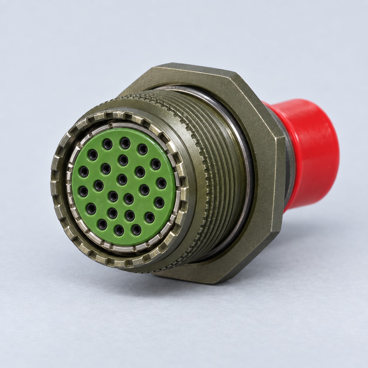 D38999/24FJ29SN D38999 MIL-DTL-38999 Series III; Jam-nut receptacle gray-background product view