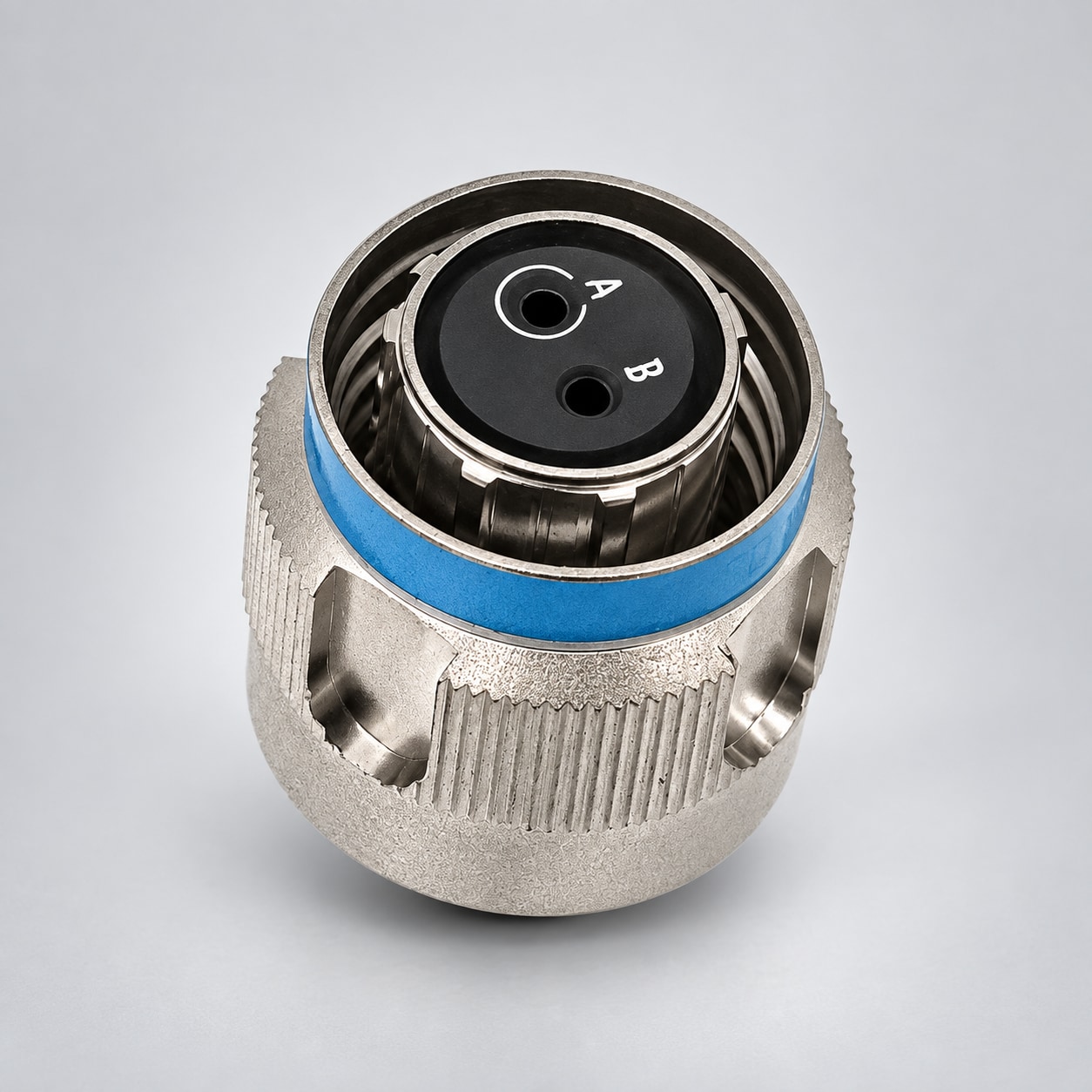 D38999/26FB02SN D38999 MIL-DTL-38999 Series III; Straight plug gray-background product view