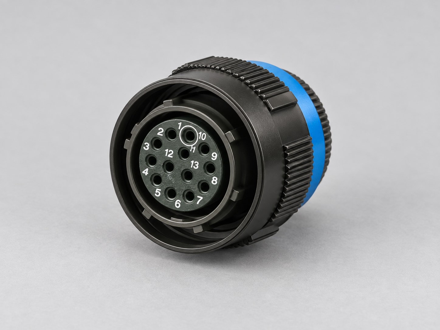 D38999/26WB35SB D38999 MIL-DTL-38999 Series III; Straight plug gray-background product view