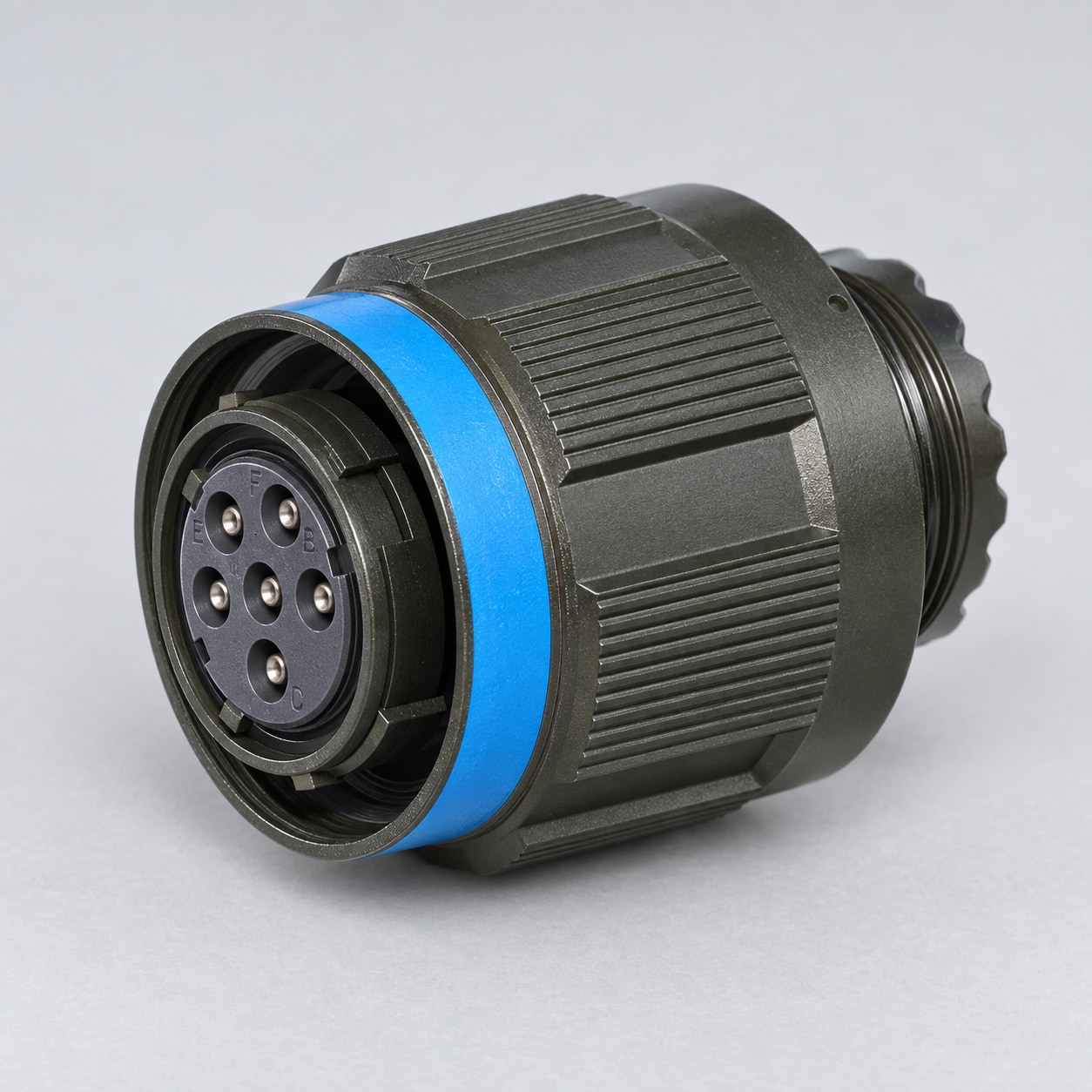 D38999/26WE06PN D38999 MIL-DTL-38999 Series III; Straight plug gray-background product view