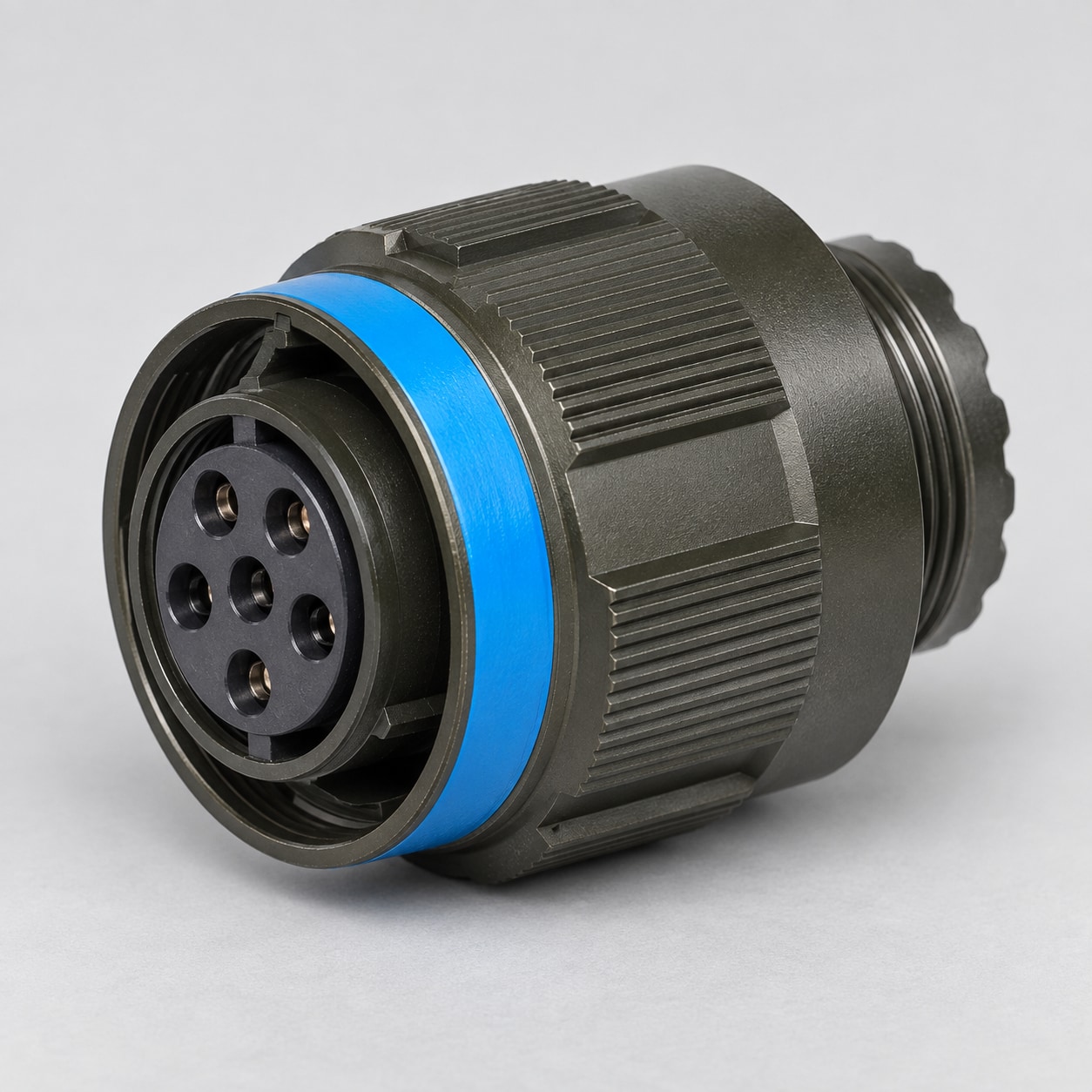 D38999/26WE06SN D38999 MIL-DTL-38999 Series III; Straight plug gray-background product view