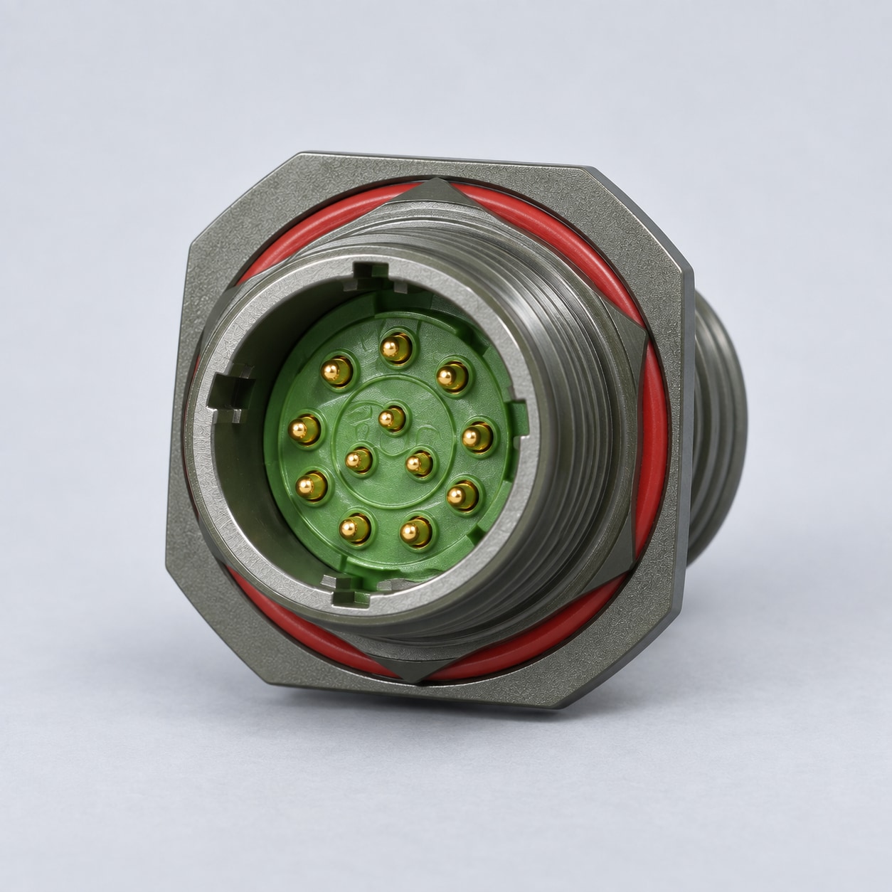 D38999/24WB35PN D38999 connector gray-background view
