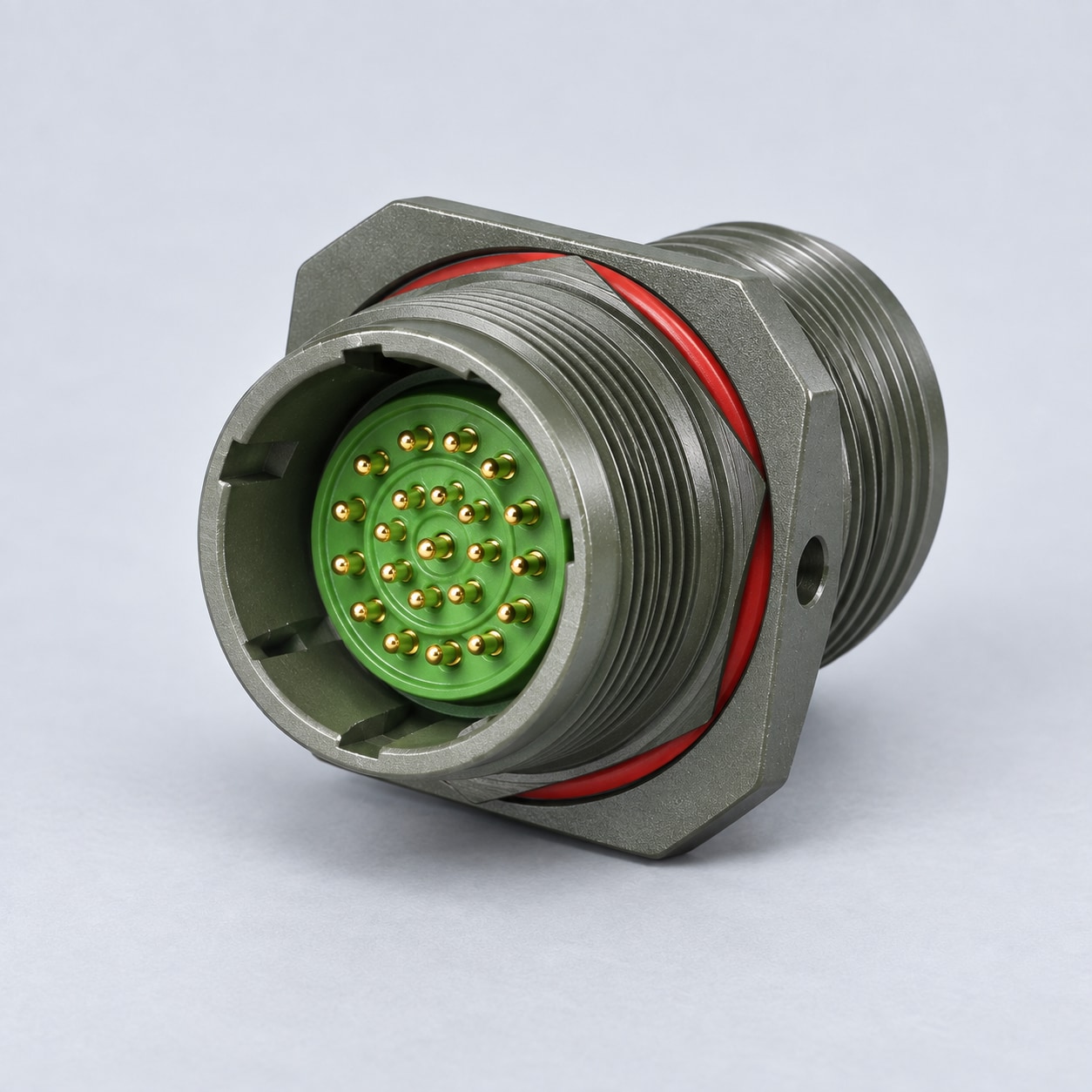 D38999/24WC35PN D38999 connector gray-background view