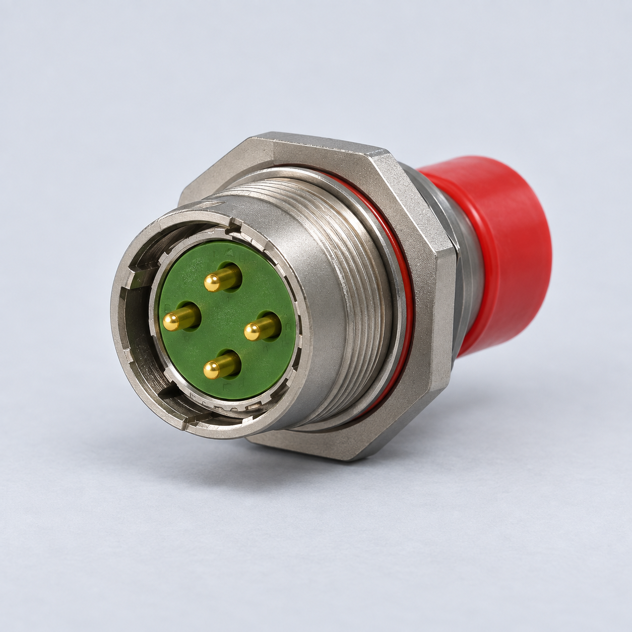 D38999/24FC04PN D38999 MIL-DTL-38999 Series III; Jam-nut receptacle gray-background product view