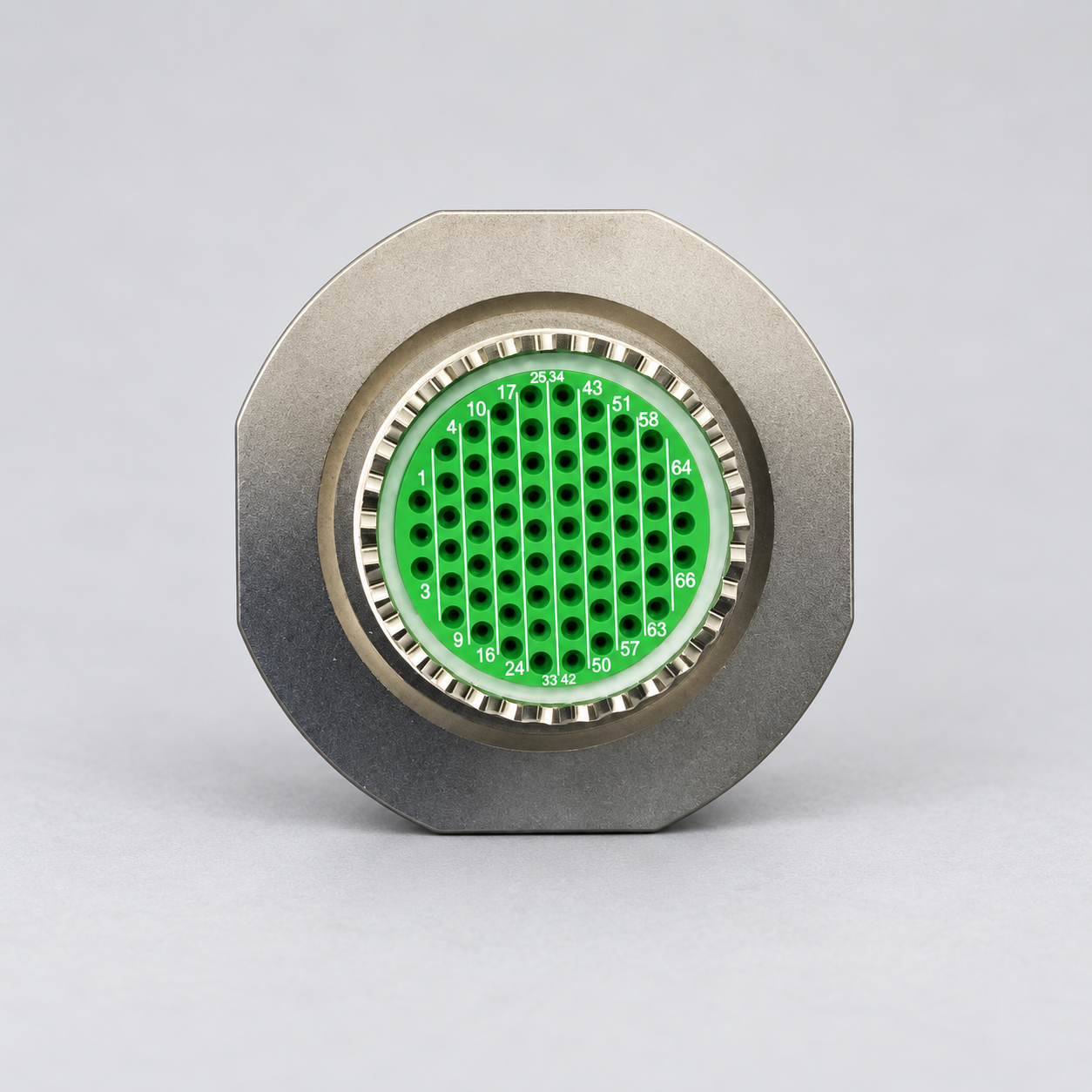 D38999/24FJ61SN D38999 MIL-DTL-38999 Series III; Jam-nut receptacle gray-background product view
